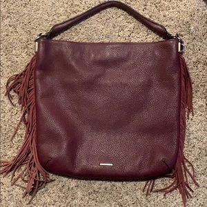 Rebecca Minkoff Plum Boho Leather Fringe Purse